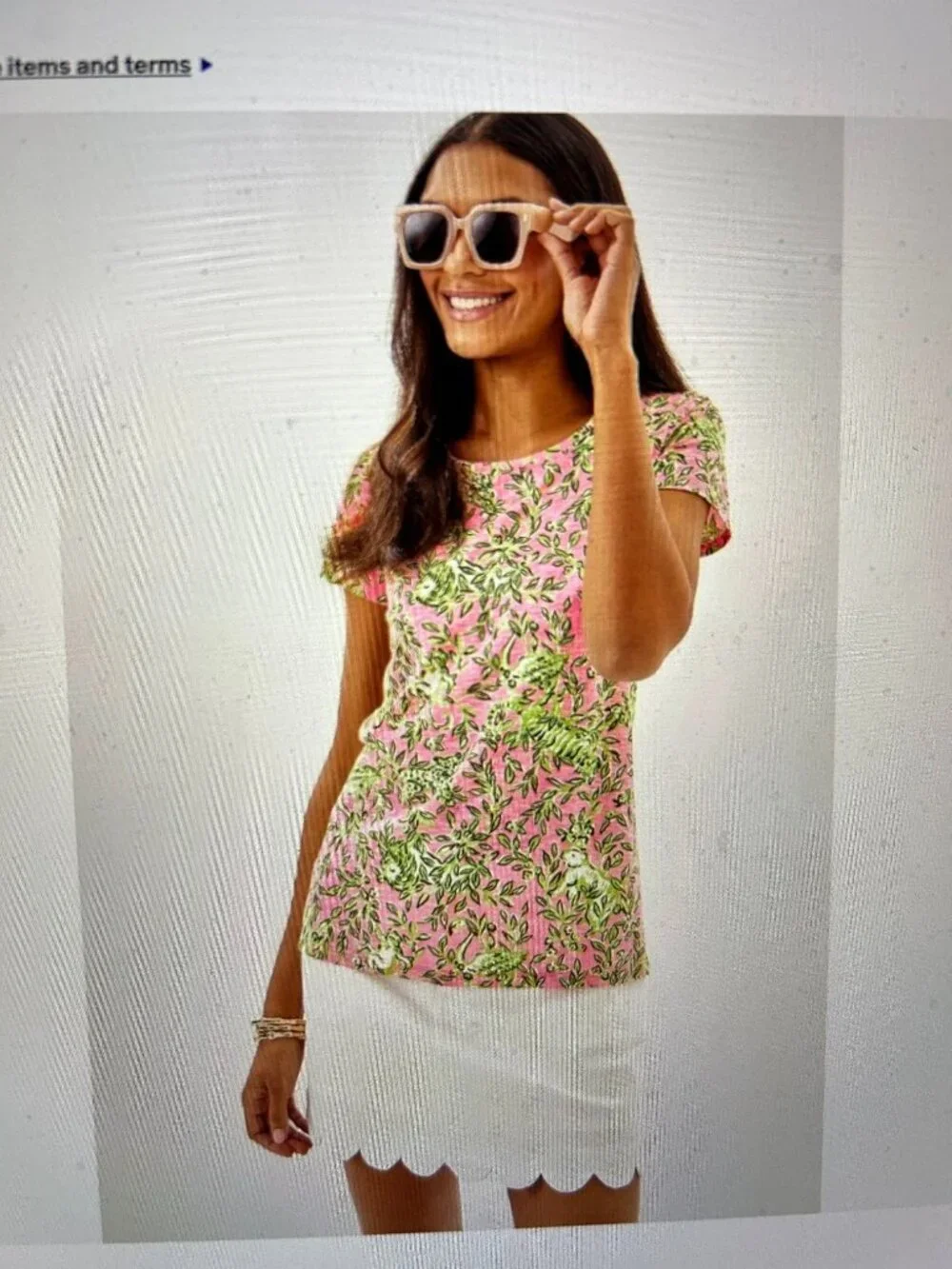 New Lilly Pulitzer Etta Top Mane Character Energy Rousseau Pink Size Small